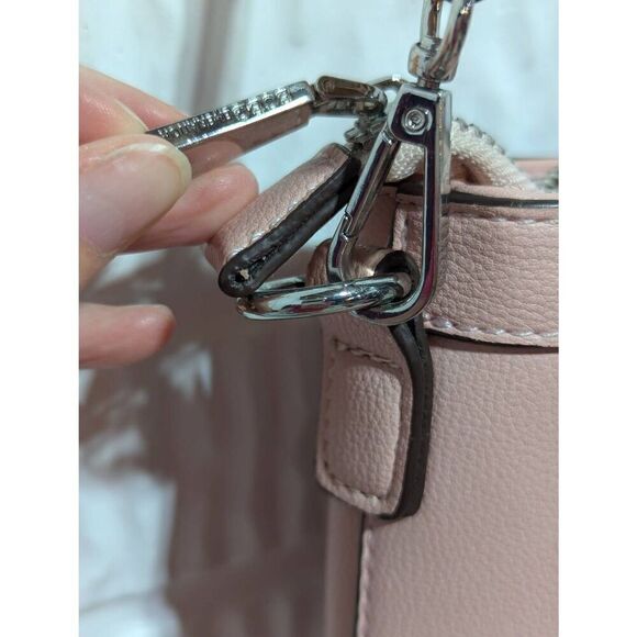BCBG Women's Pink Solid Chrome Bangle Handles & Shoulder Strap Bag - Picture 5 of 8